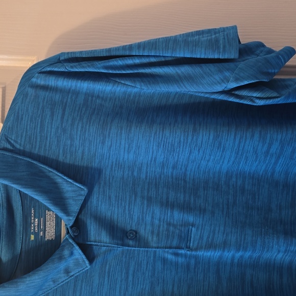 TEK GEAR BRAND MEN'S BIG AND TALL BLUE SHORT SLEEVES POLO SIZE XXL - Picture 5 of 14